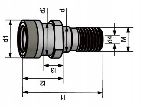KOŃCÓWKA ŚCIĄGAJĄCA GRZYBEK NT40 SK40 DIN2080 Kod producenta 6141