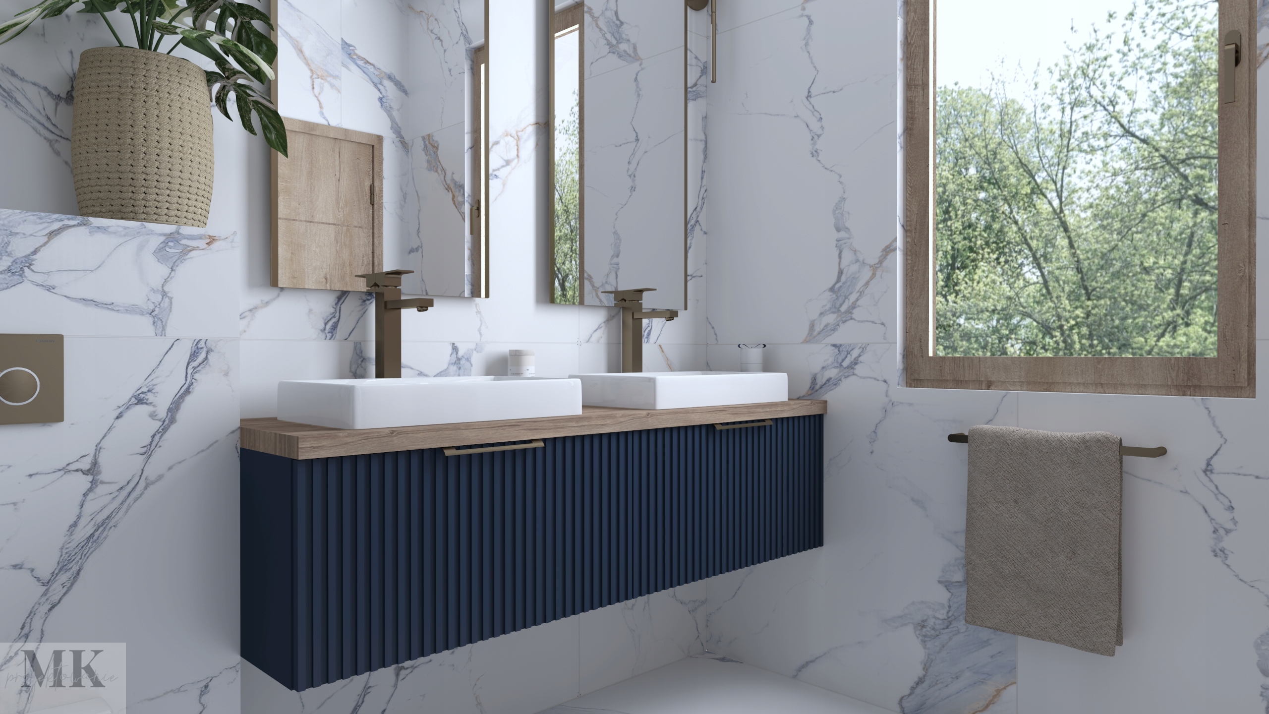 PŁYTKI NIEBIESKI MARMUR | PRALINE BLUE 100X100 Kolekcja PRALINE