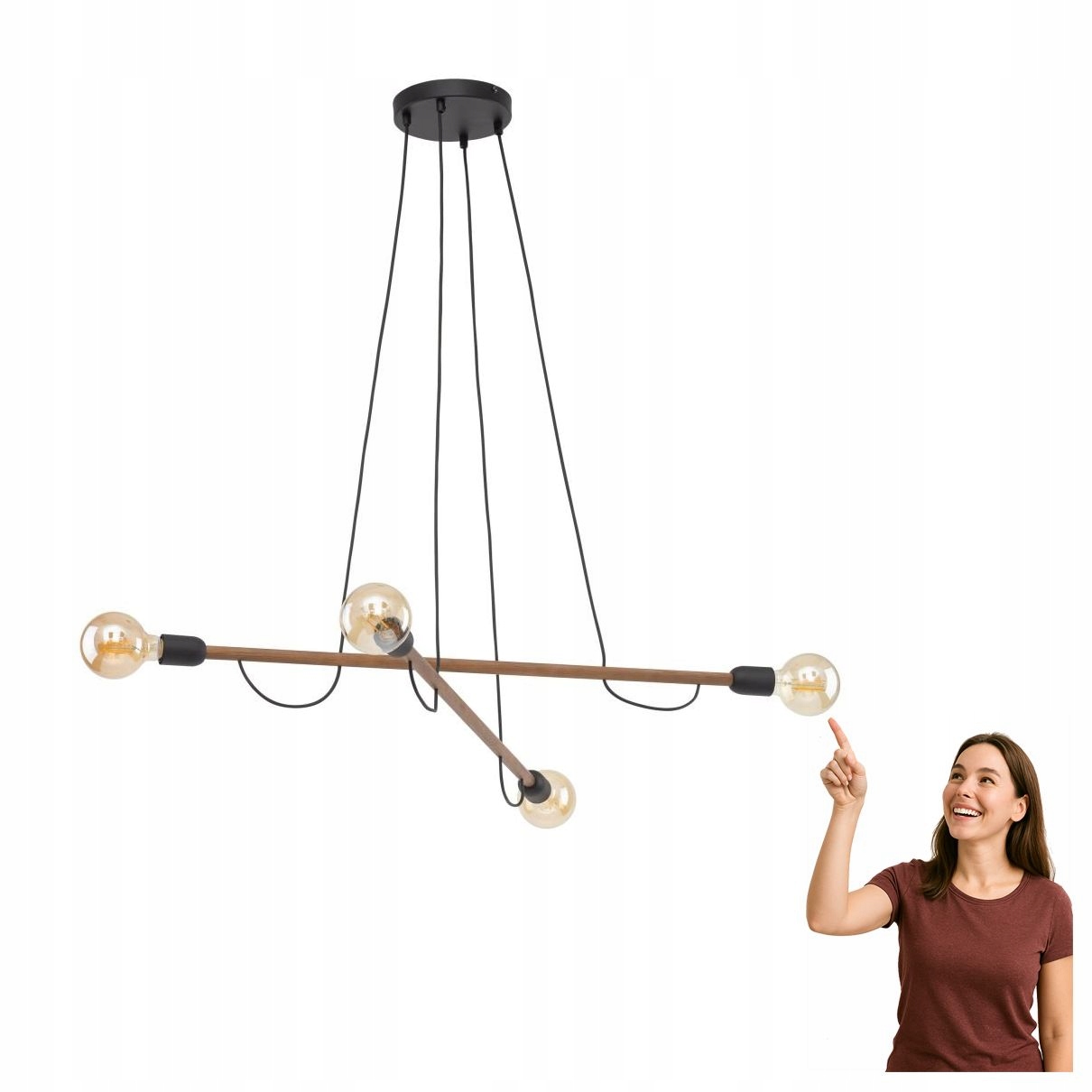 Závěsná lampa Helix Wood 4949 Tk Lighting