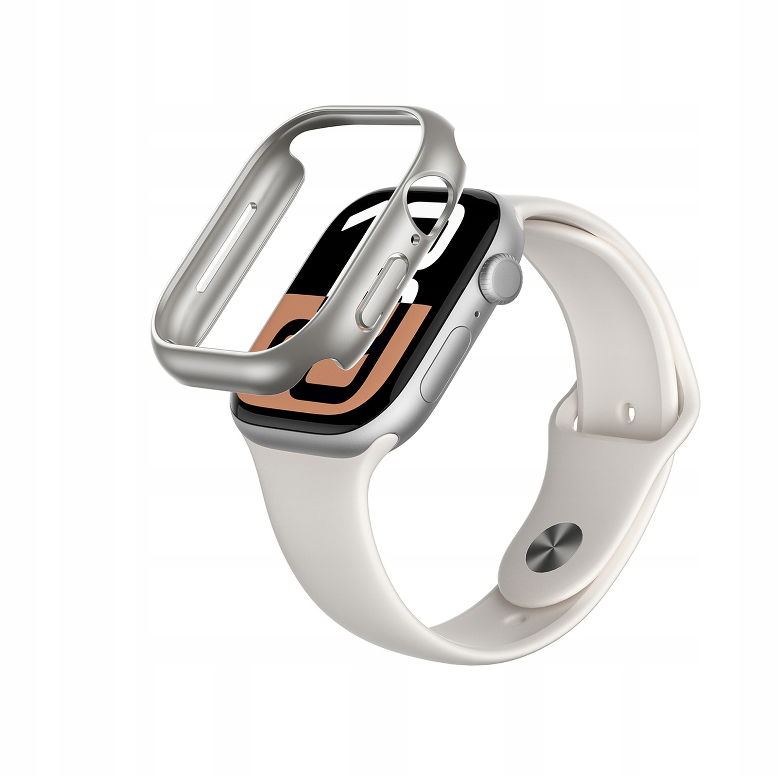Etui Amazingthing Minimal Case do Apple Watch 46mm – srebrne