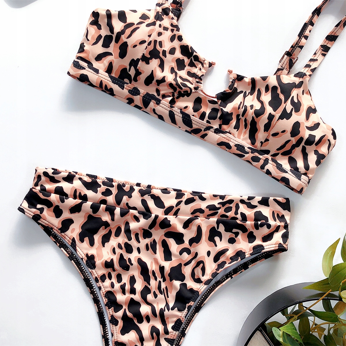 STRÓJ KĄPIELOWY KOSTIUM BIKINI panterka r. S Kolor inny kolor