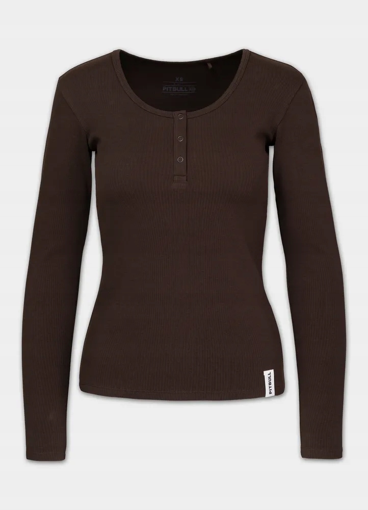 Dámský dlouhý rukáv Pitbull Halenka s dlouhým rukávem hrubá bavlna Rib Layla