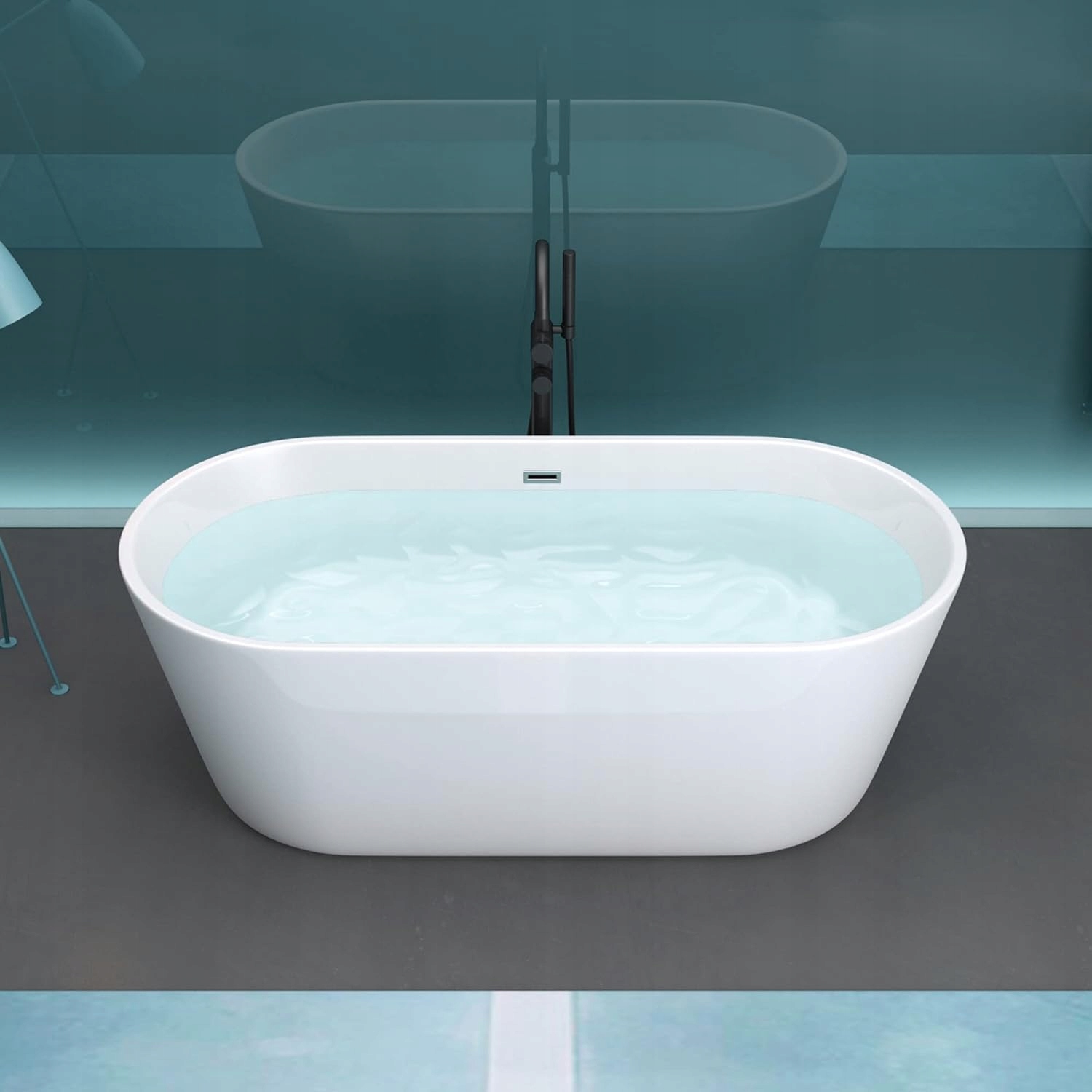 REIHE IDEA - WANNA WOLNOSTOJĄCA 170x80 akrylowa + SYFON + BATERIA STOJĄCA Marka Reihe