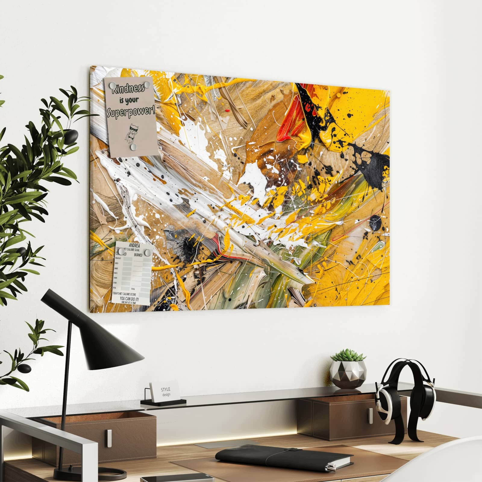 Magnetická tabule Abstraktní Malarstwo 90 × 60 cm