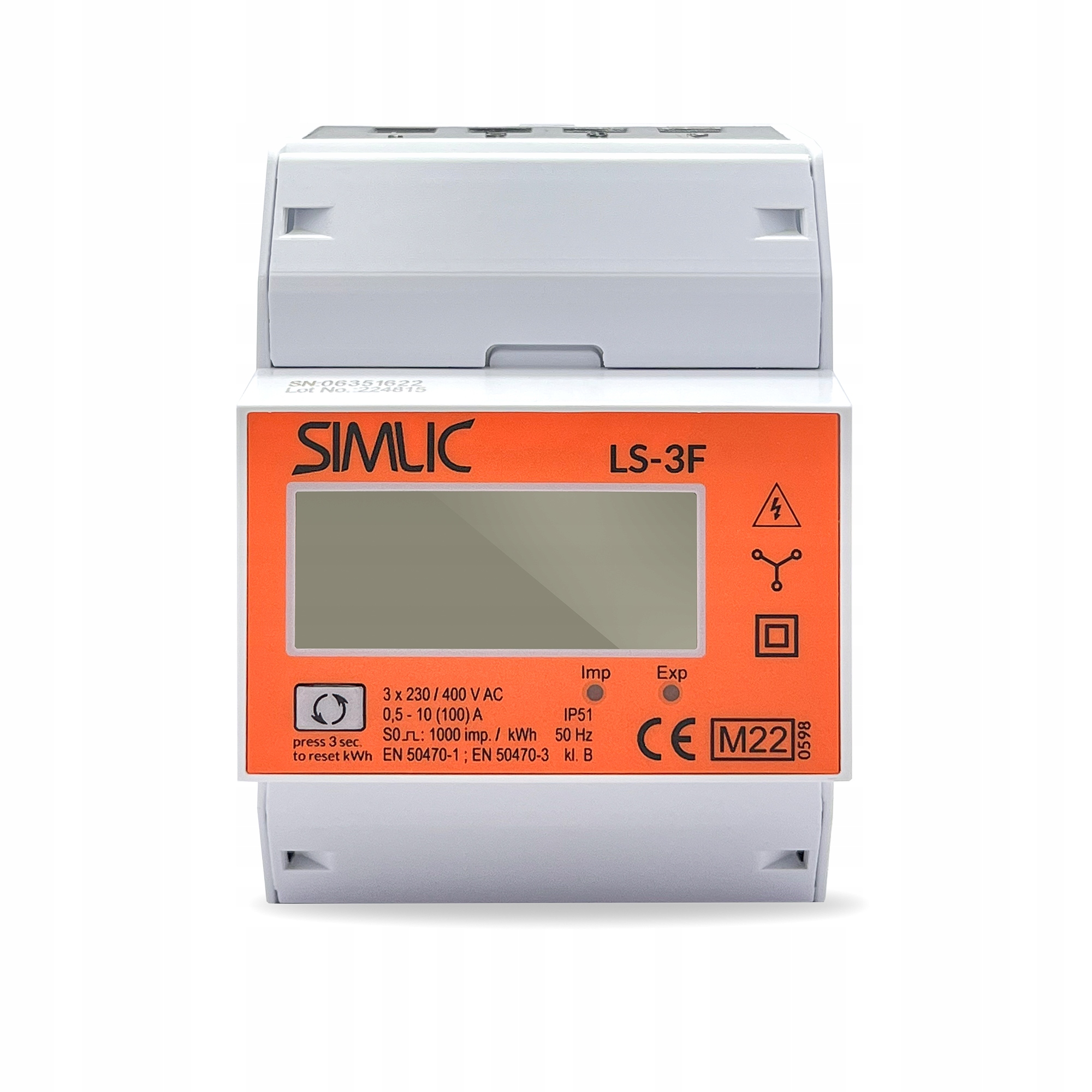

Licznik Energii Elektryczej 3F 4P MID, Simet LS-3F
