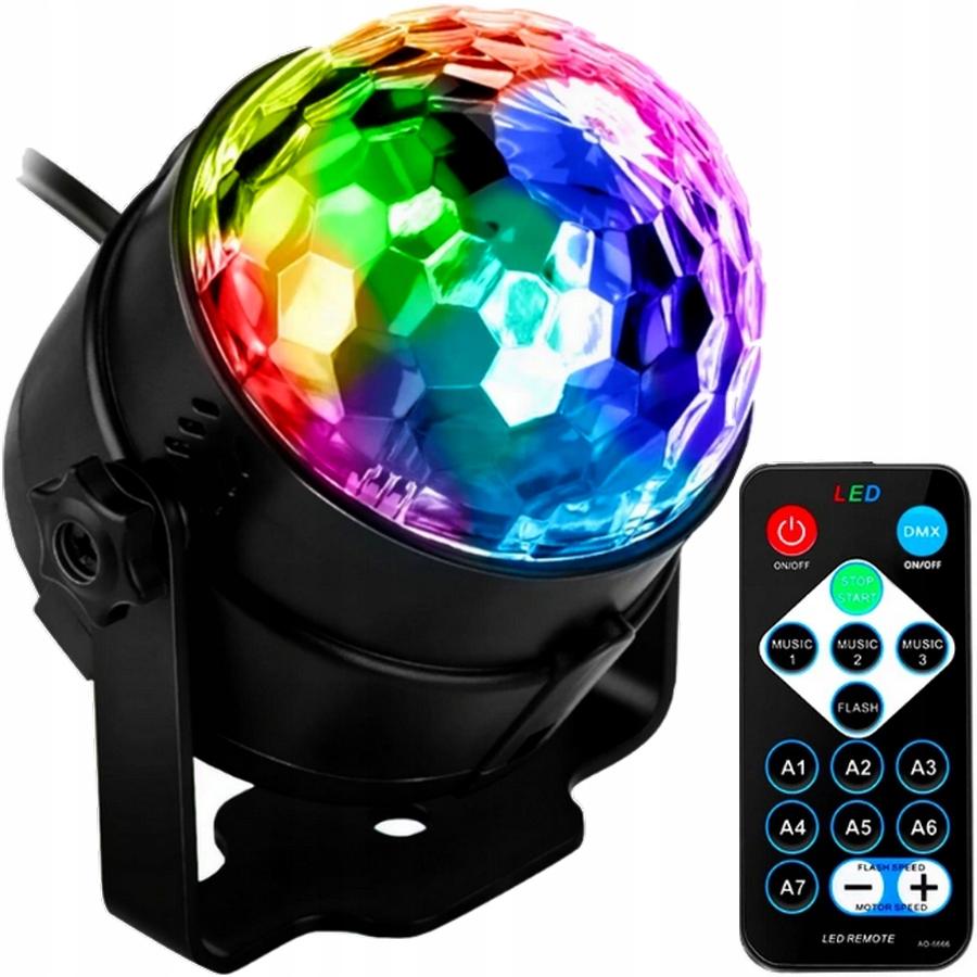 

Kula Dyskotekowa Projektor Disco Reflektor Led Rgb