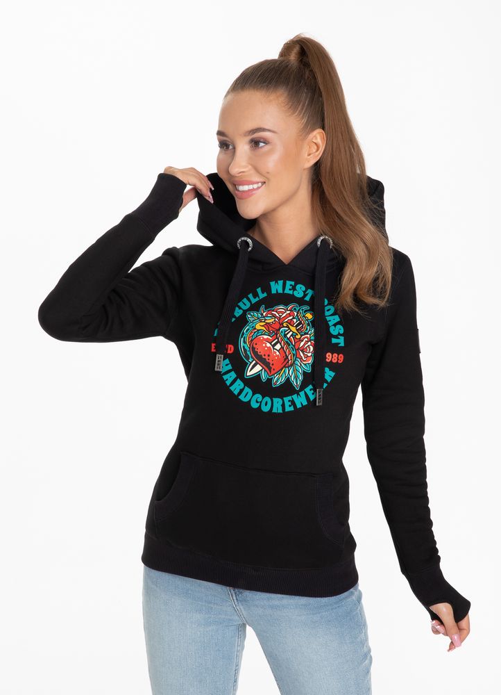 

Pitbull Bluza damska z kaptur Broken Heart Czarna