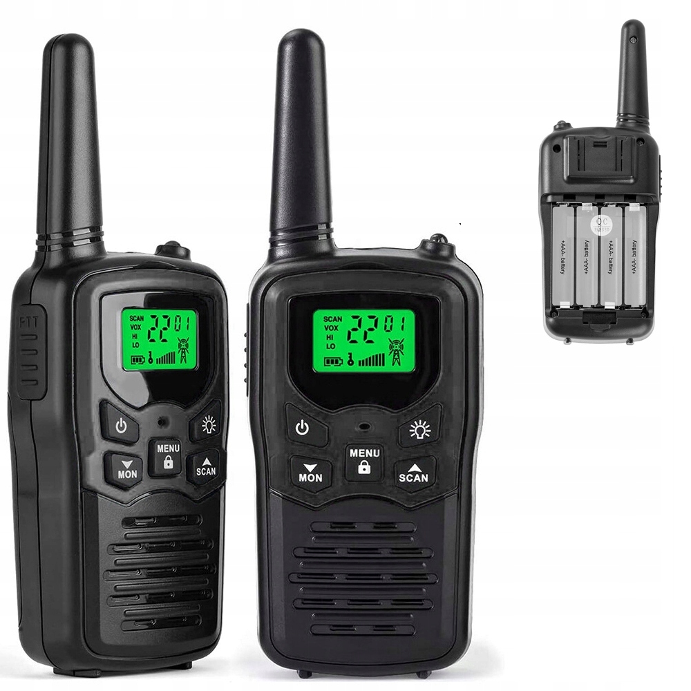 2x Walkie Talkie Uhf Radiotelefony Radiotelefony ręczne Duży Zasięg Latarka
