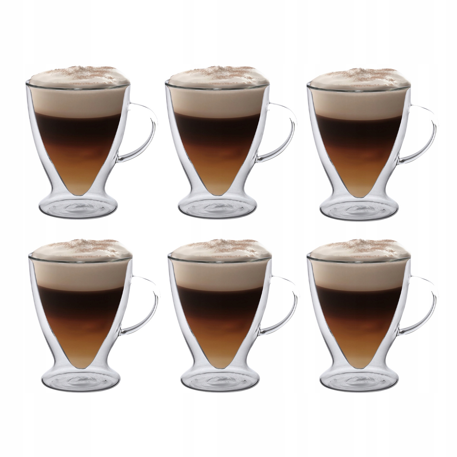 

Szklanki Termiczne 300ML Do Kawy Latte Zestaw 6SZT