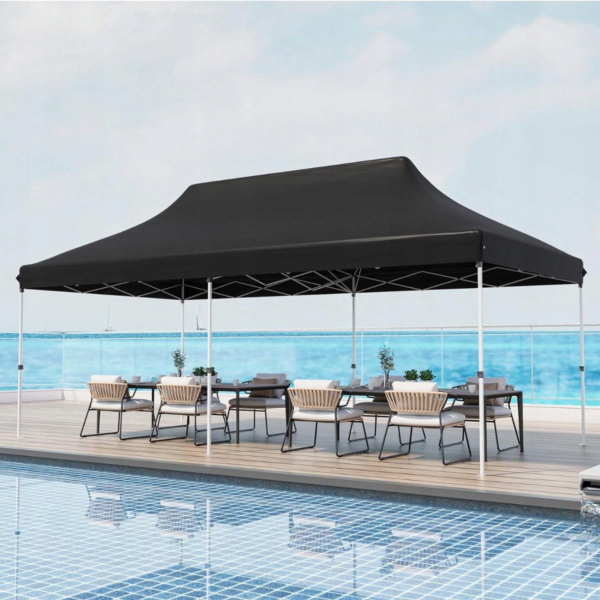 Rozkładany namiot imprezowy pawilon ogrodowy 3x6m Kod producenta Pawilon namiot ogrodowy