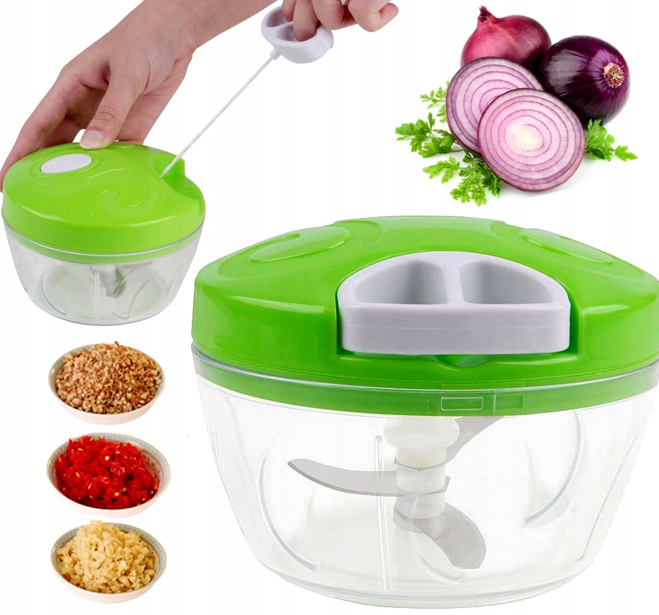 KRAJACZ ROZDRABNIACZ DO CEBULI RĘCZNY SIEKACZ Materiał plastik