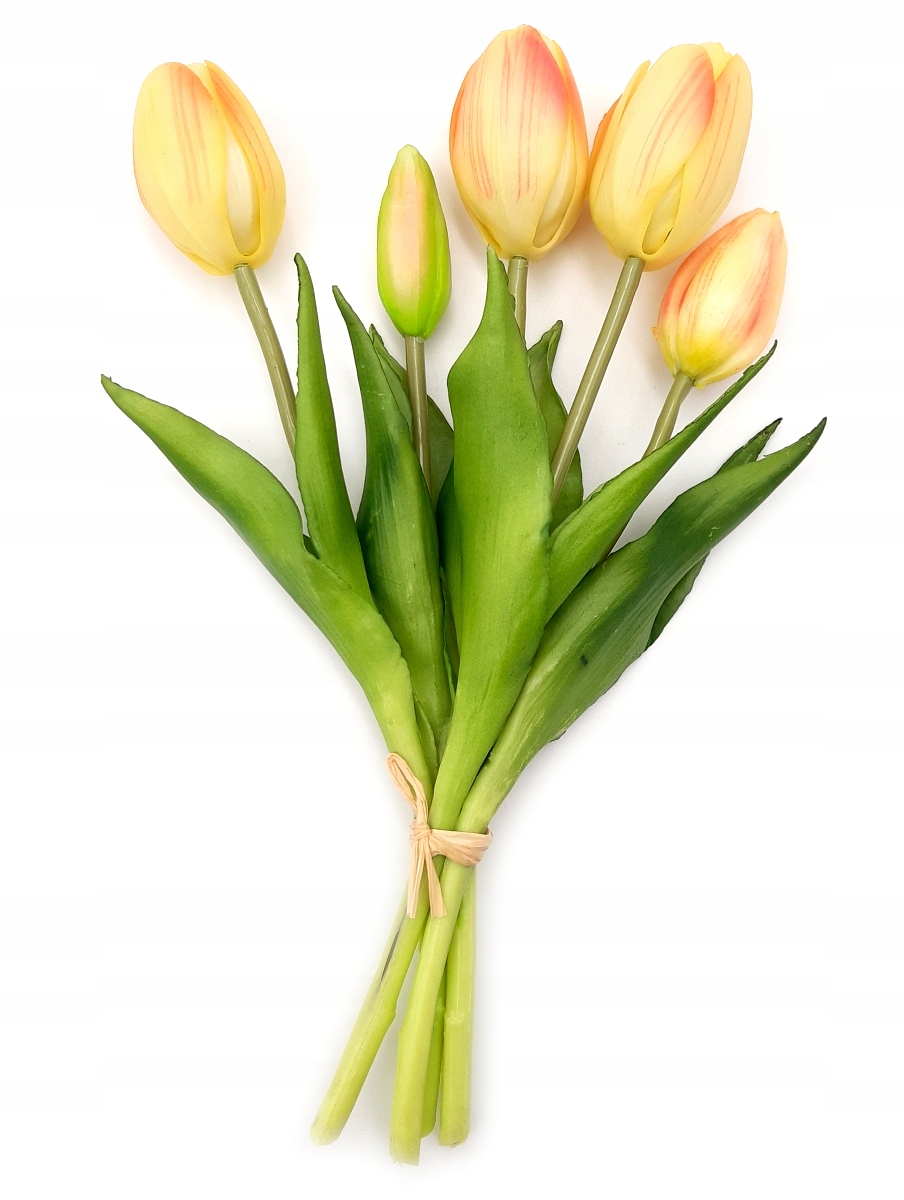 

Tulipan sztuczny Tulipany Bukiet 5 sztuk Żółty Róż