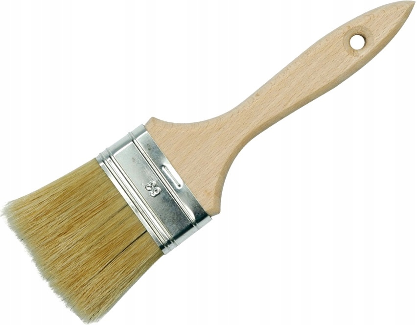Pędzel Angielski Płaski 76 mm – Naturalne Włosie