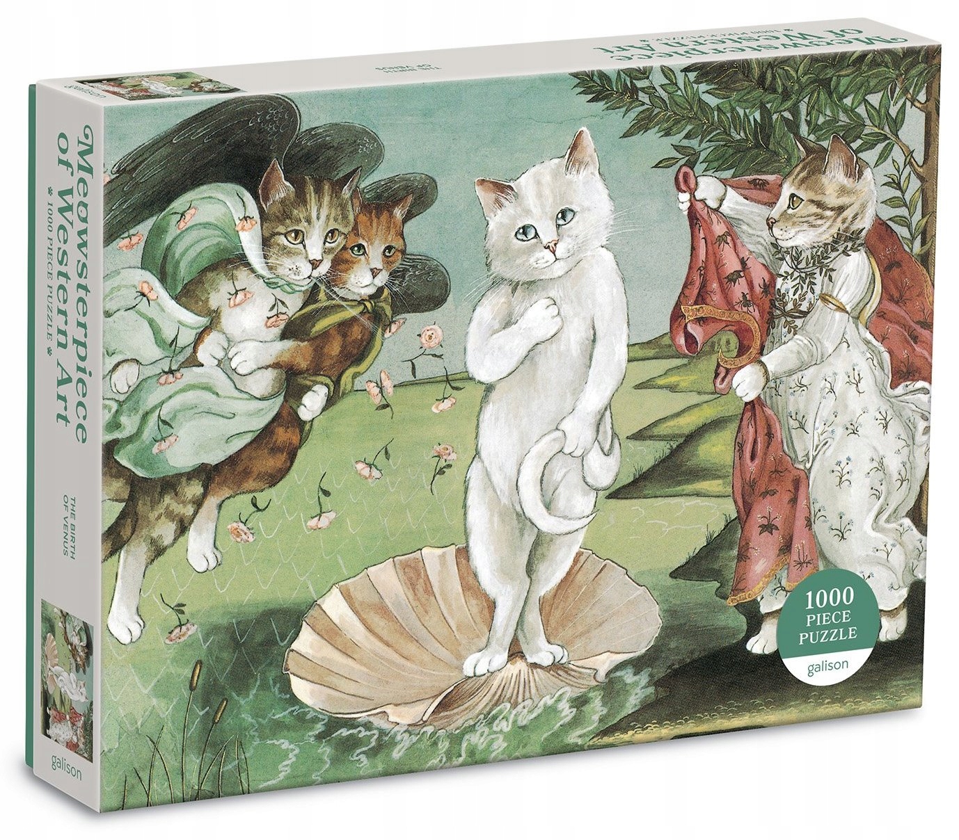 Galison Puzzle Meowsterpiece: Zrození Venuše 1000 dílků