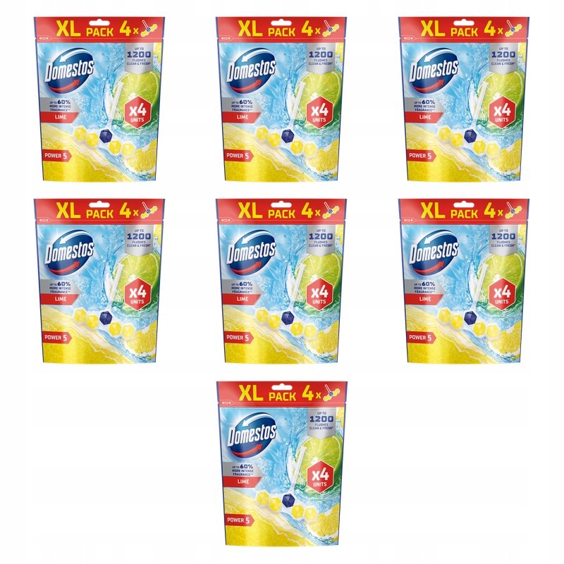 Domestos Toaletní kostka Power 5 Lime 4x50 g X7