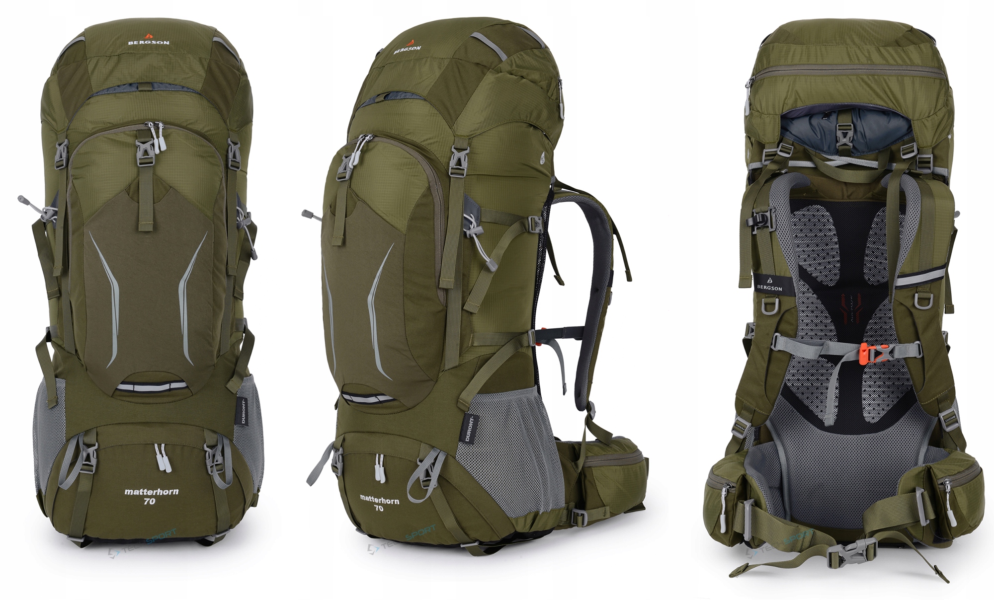 Prostorný Nastavitelný Batoh Bergson Matterhorn 70-80L