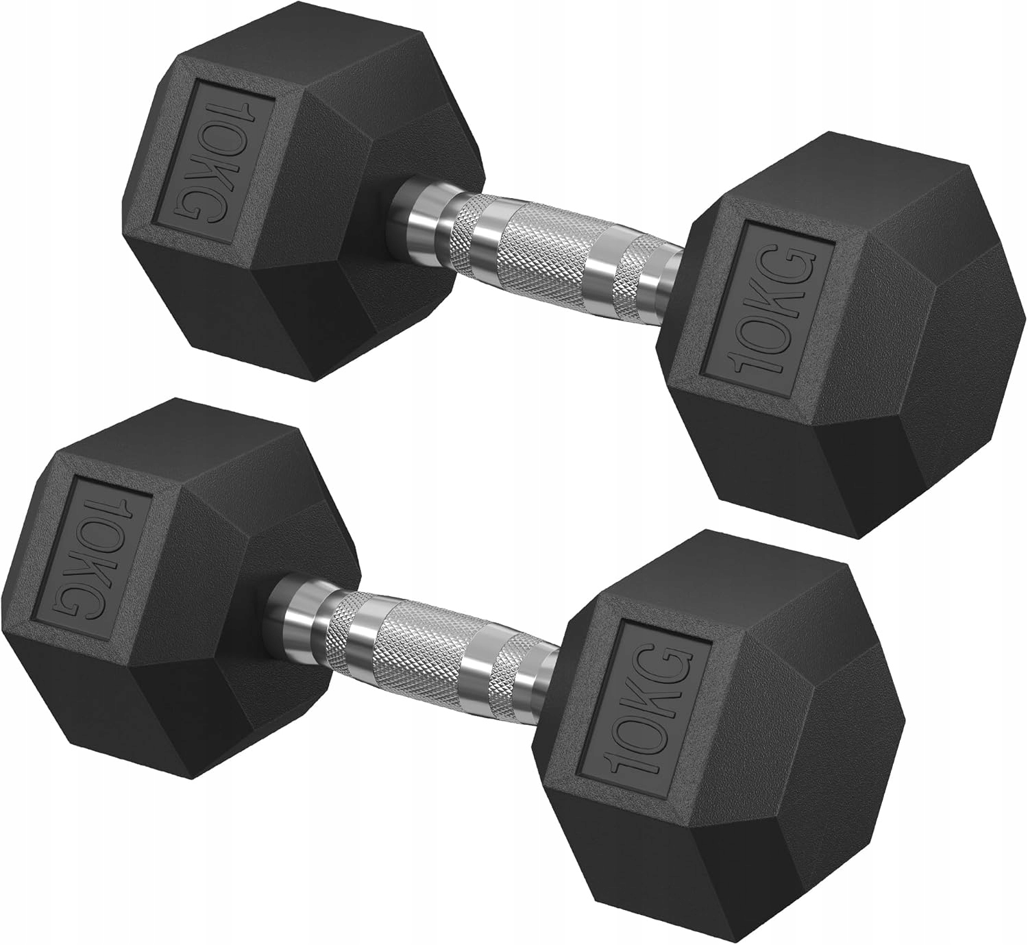 Songmics Zestaw 2 hantli powlekane/gumowane stałe 2x 10 kg