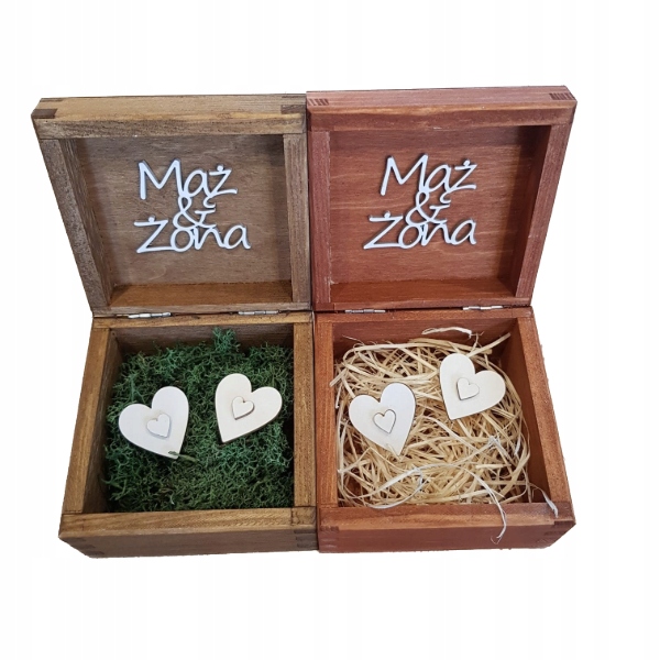 KOMPLET SKRZYNKA NA KOPERTY + NA OBRĄCZKI BIAŁE Marka inny