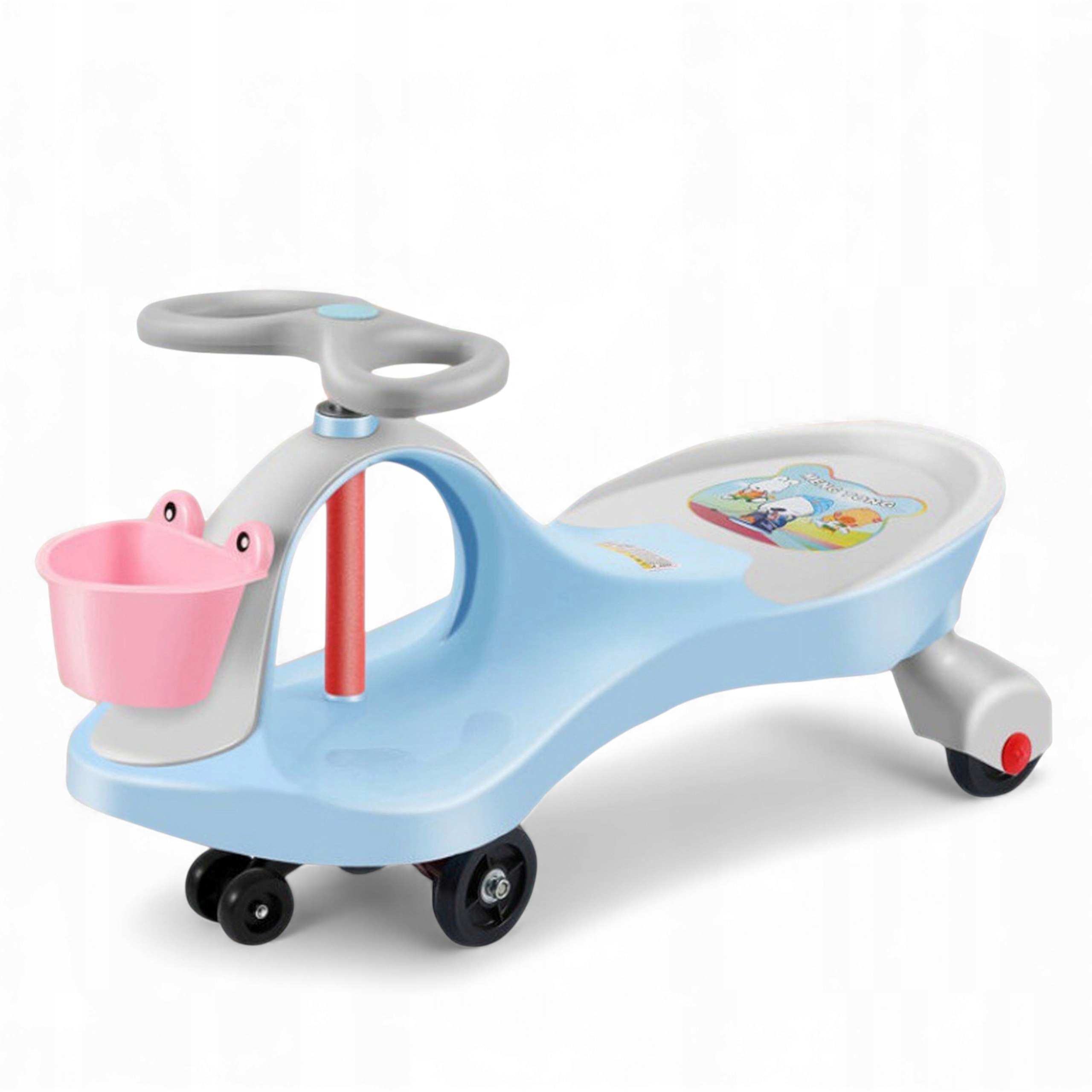 Jeździk Grawitacyjny Dla Dzieci Z Koszykiem Niebieski Dla Dzieci 3+