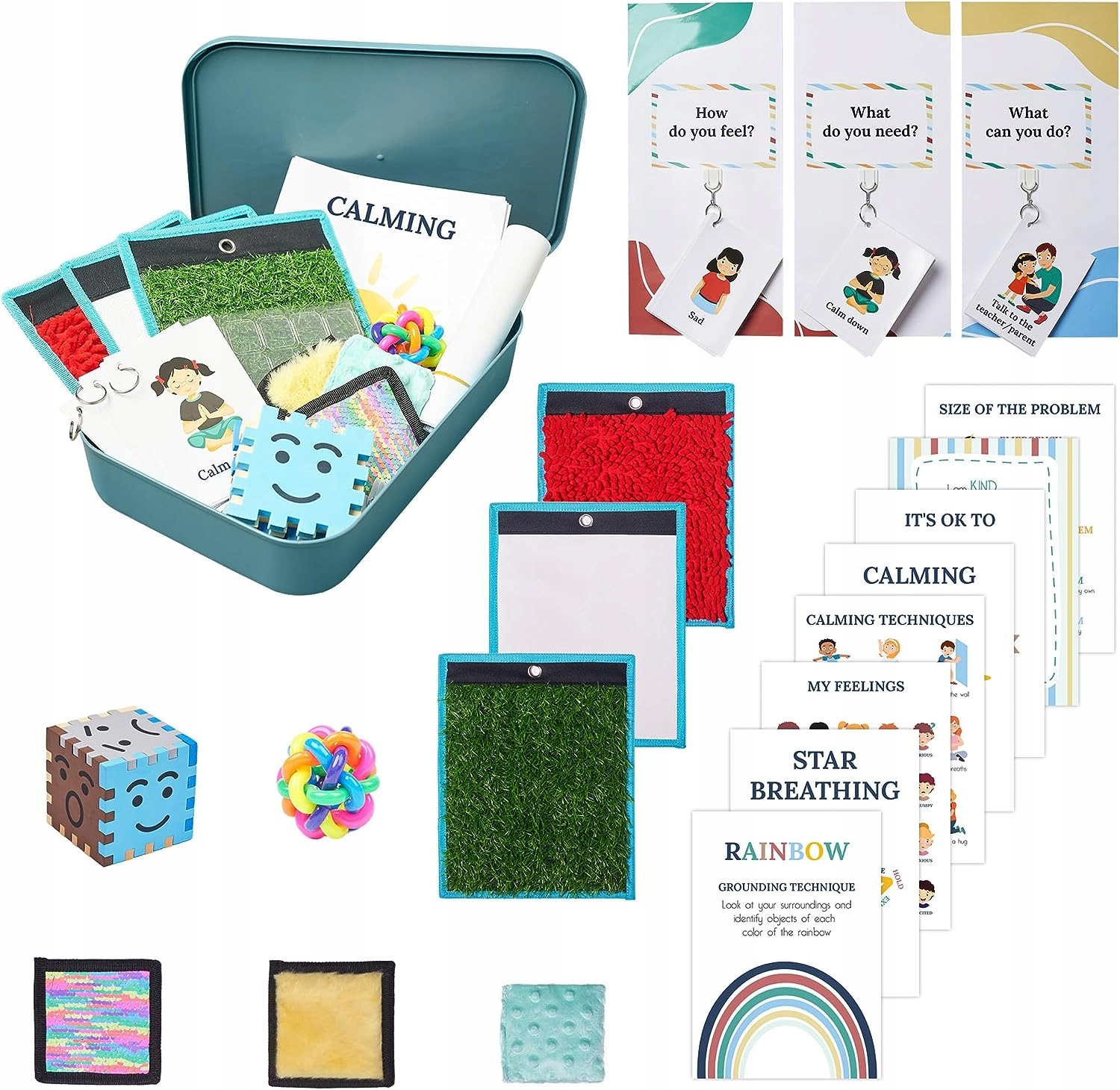 ZESTAW AKCESORIÓW ZABAWEK TABLIC HASEŁ DLA DZIECI Z AUTYZMEM AUTYZM ADHD