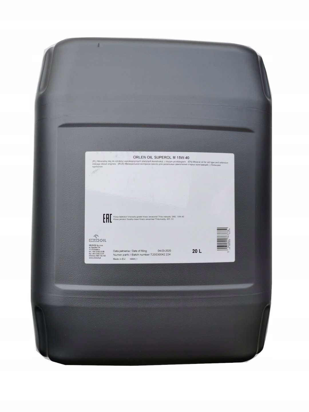 

Orlen Oil Superol M CC 15W40 20L.
