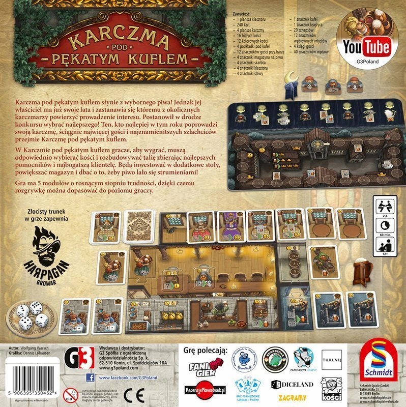 G3 Karczma pod Pękatym Kuflem gra RODZINNA Planszowa Typ Podstawa