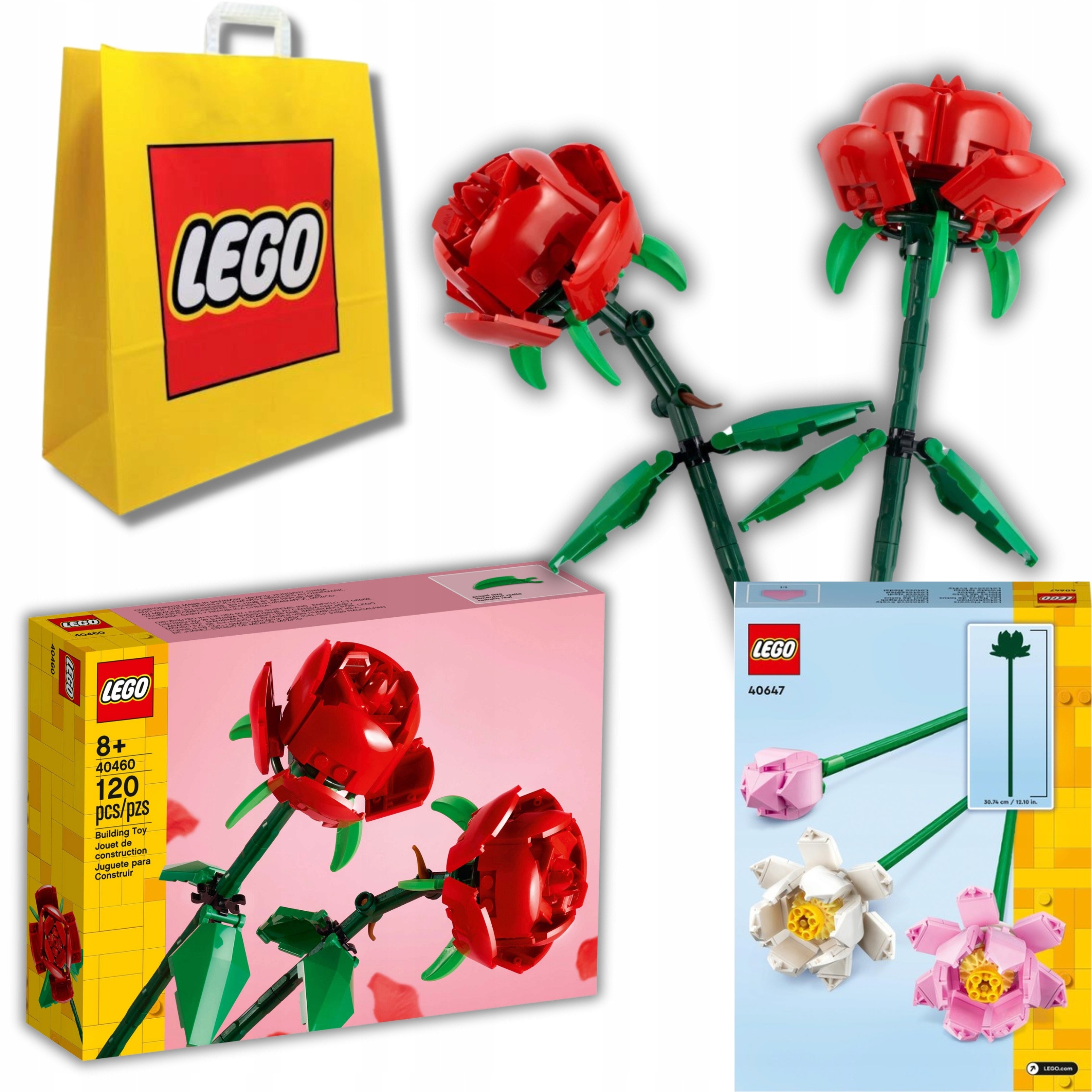 LEGO CREATOR WIECZNE RÓŻE 40460 Zestaw Walentynkowy PREZENT DLA NIEJ+ 40647