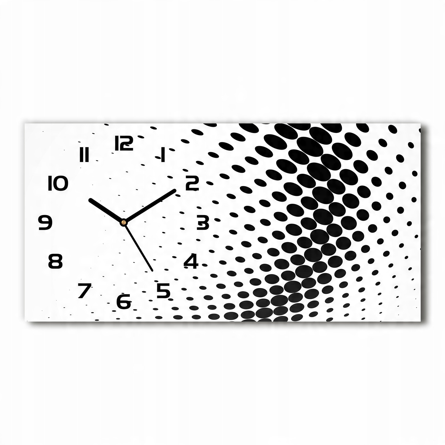 

Zegar ze szkła na ścianę Geometryczne tło 60x30 cm
