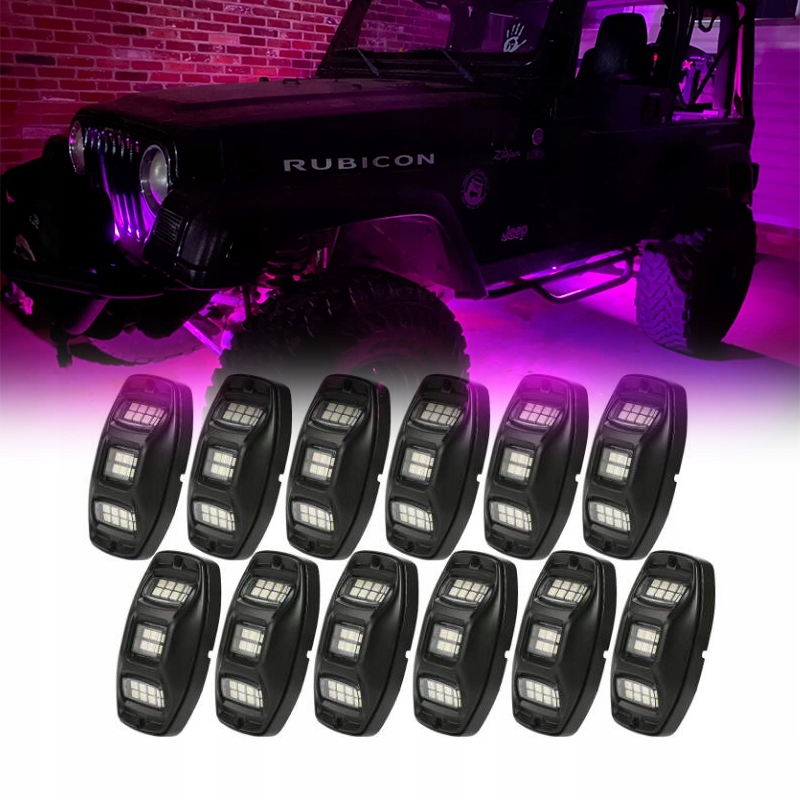 Led Rgbw Osvětlení Podvozku 8 Lamp Podsvícení Pro Auto Rgbw App Dálkový Ovladač