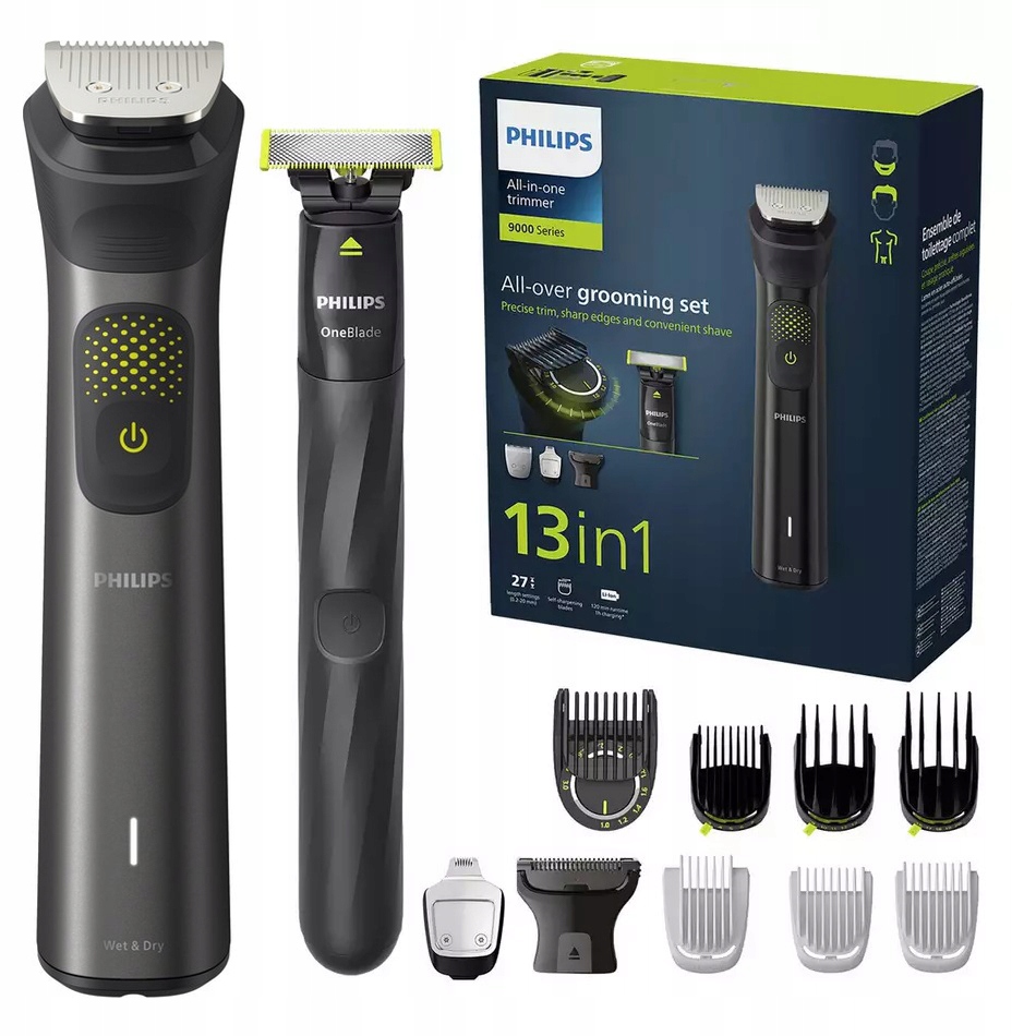 Maszynka do strzyżenia Philips 15w1 do nosa brody ciała MG9540/15 +OneBlade
