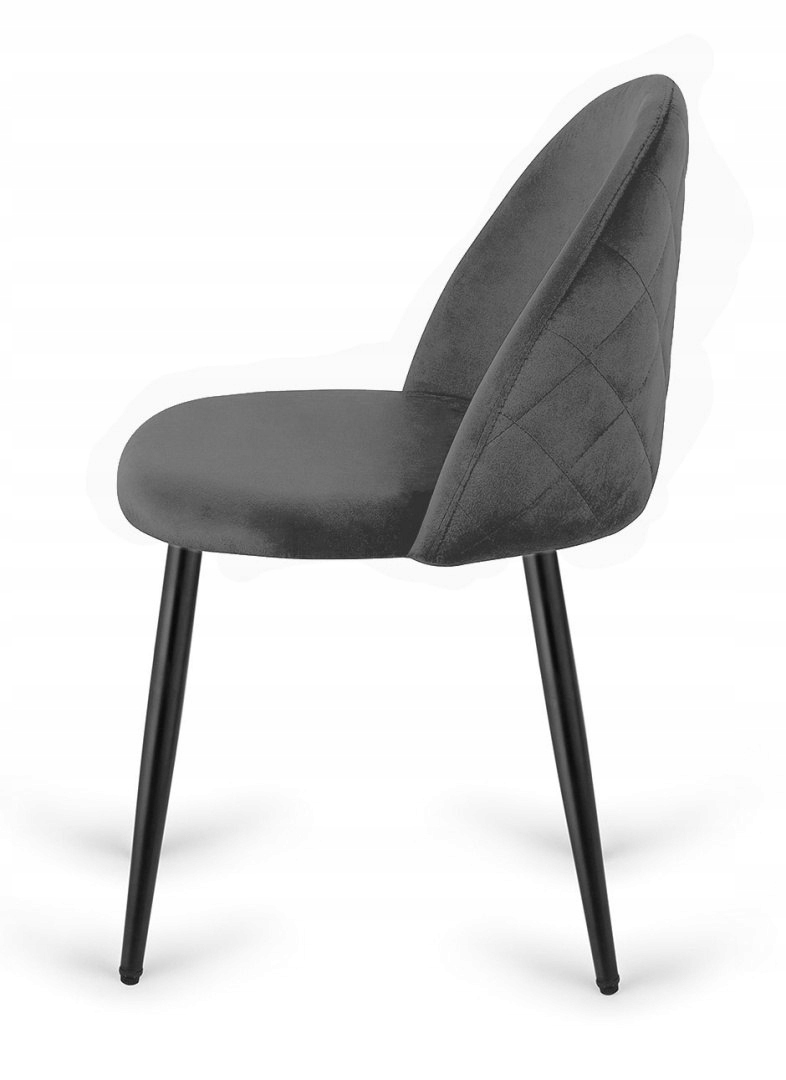 Čalouněná židle Gloria Dark Grey Velvet Lugano