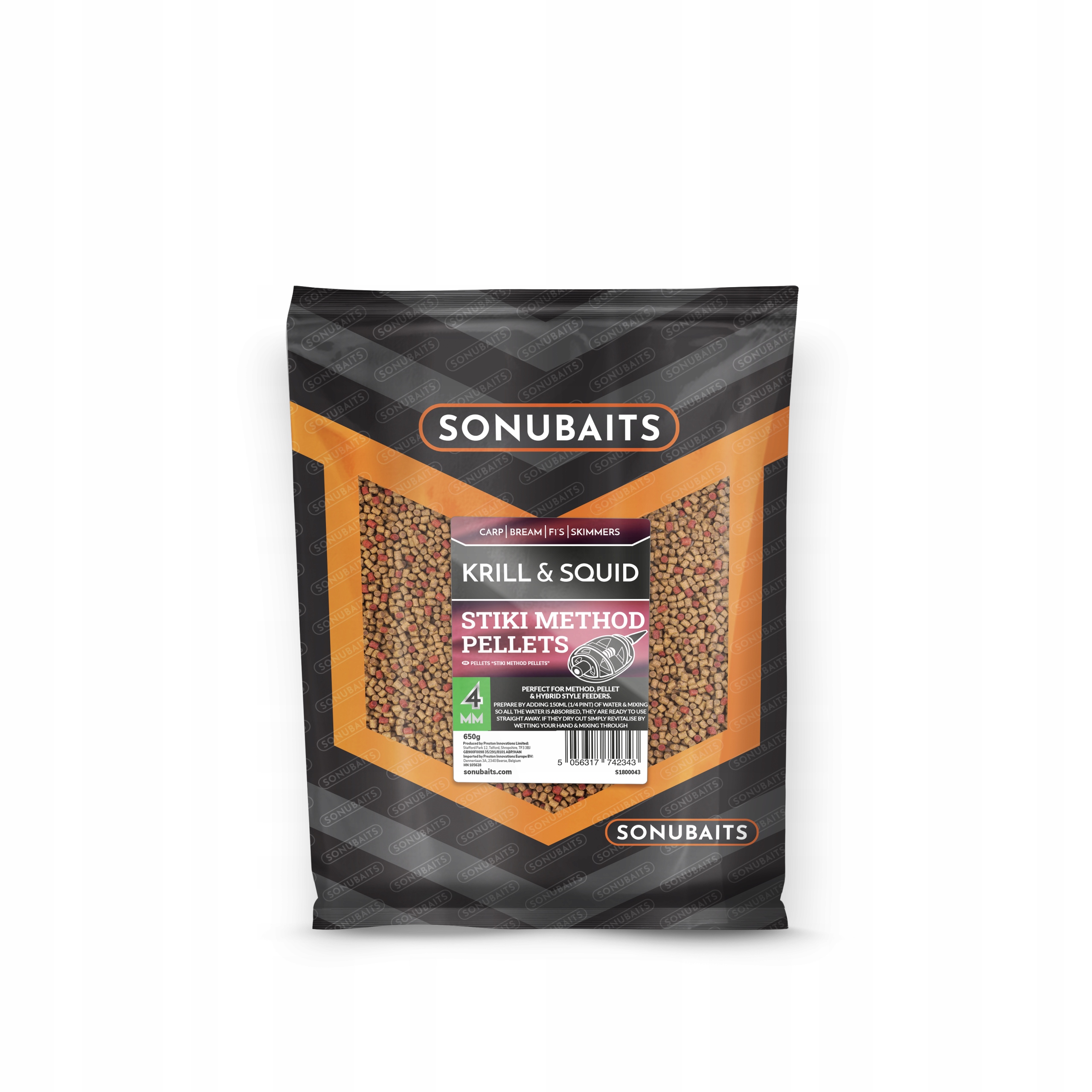 Pellet Sonubaits Krill & Squid Stiki Method 4mm