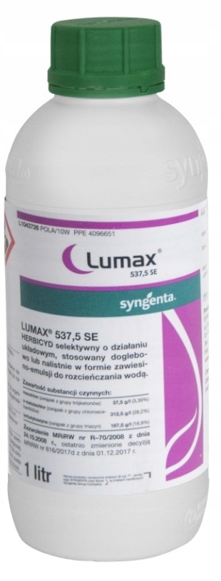 

Lumax 537,5SE 1L Chwasty Kukurydzy Rdest Komosa