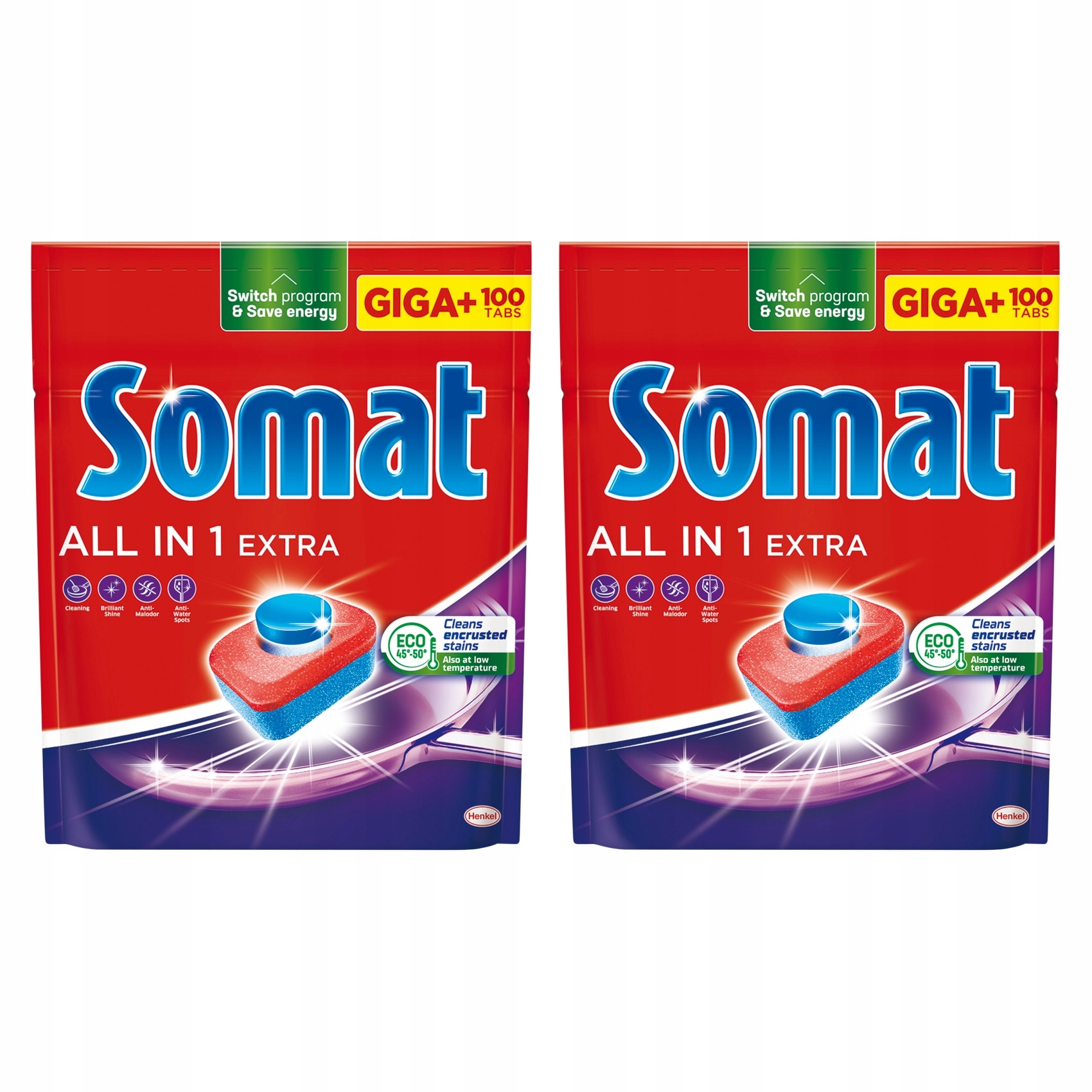 Levně 2x Tablety do myčky Somat All In 1 Extra 100ks