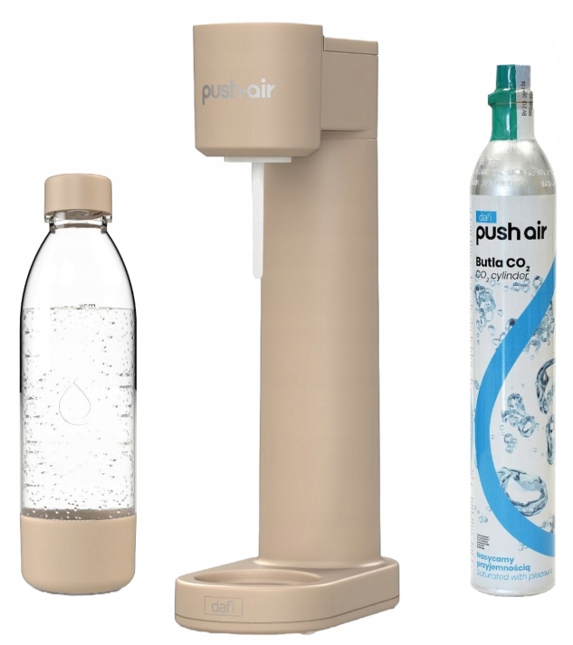 Dafi PushAir Výrobník Sody s CO2 náplní láhev Cappuccino 0,7 l