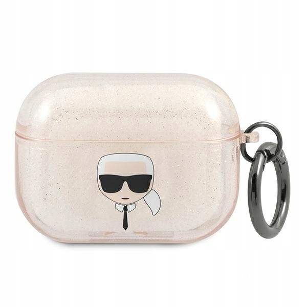 Karl Lagerfeld Klapukhgd AirPods Pro cover złoty/gold Glitter Karl`s Head