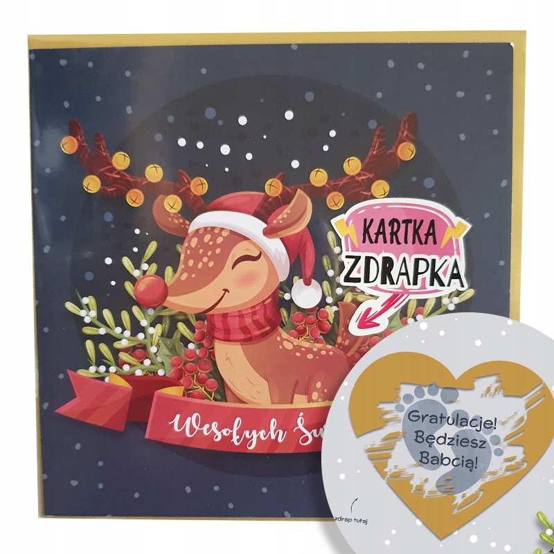 

Kartka zdrapka Ciąża Będziesz Babcią święta