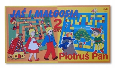 GRA PLANSZOWA JAŚ I MAŁGOSIA + PIOTRUŚ PAN 2 GRY