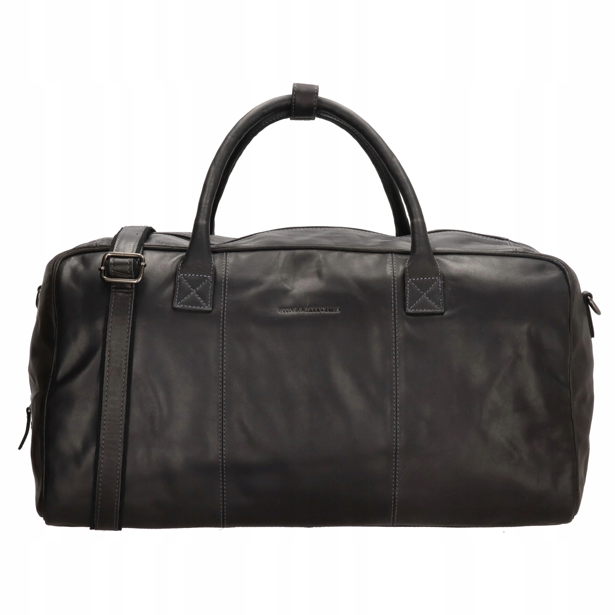 Hide & stitches Japura kožená cestovní taška 36L černá