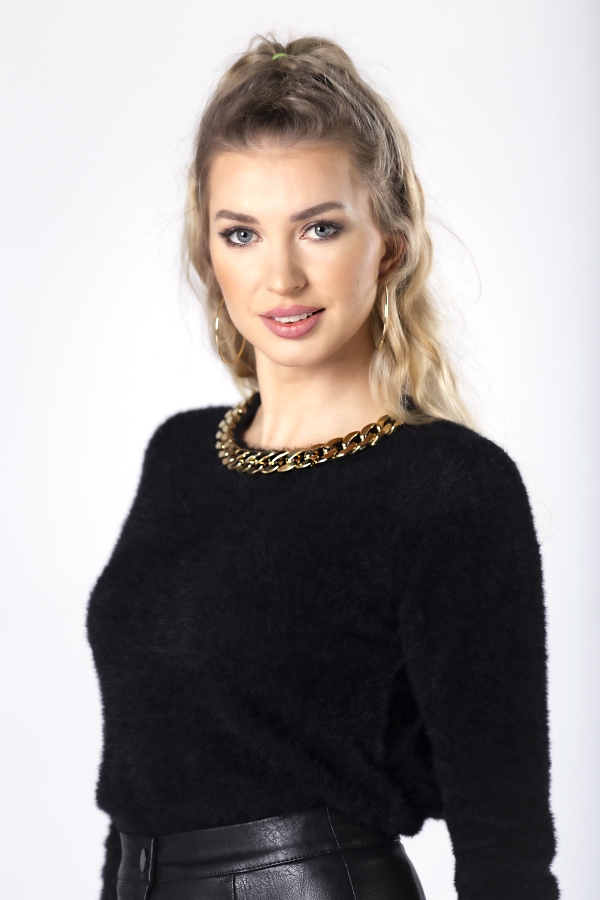 

alpaka sweter puszysty złoty łańcuch S/m/l