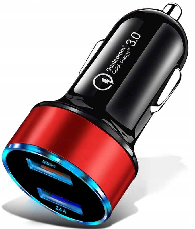 SZYBKA ŁADOWARKA SAMOCHODOWA USB QC 3.0 MIERNIK NAPIĘCIA AKUMULATORA LED EAN (GTIN) 5905930300822