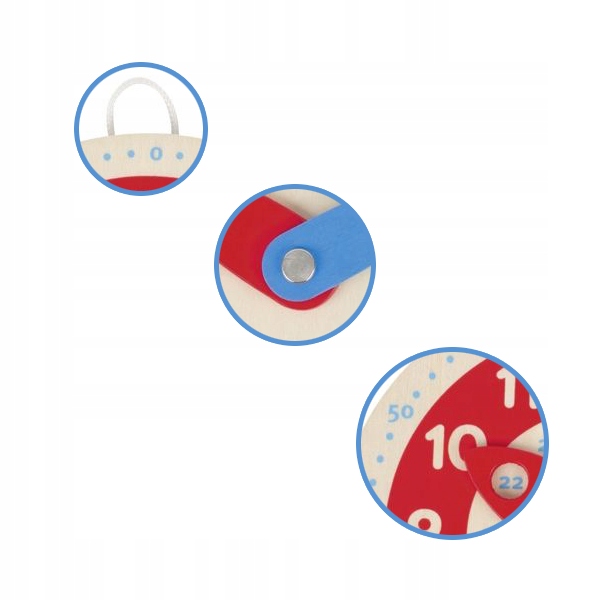 Drewno Zegarek Czerwony Edukacyjny Goki EAN (GTIN) 4013594584852