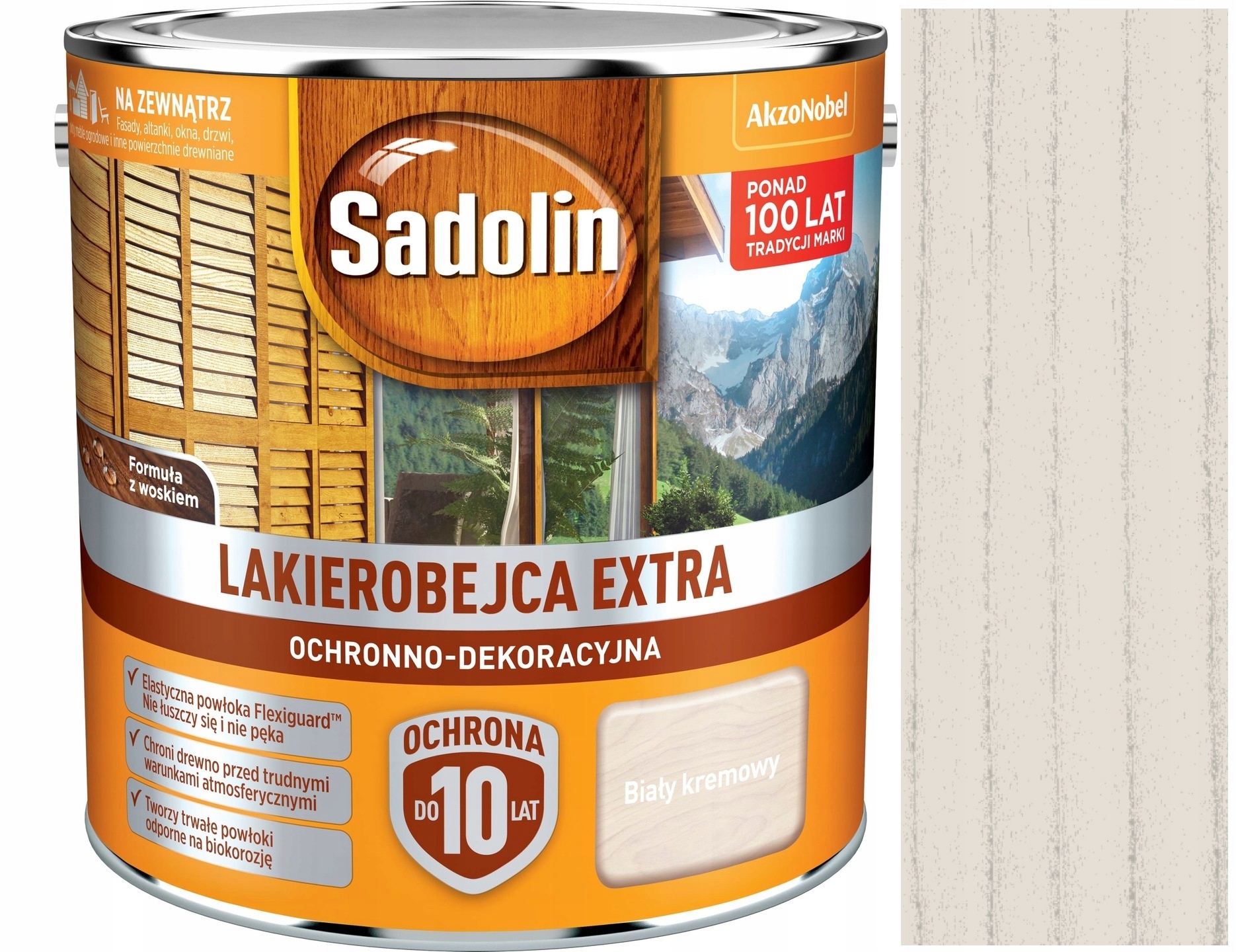 

Sadolin Extra Lakierobejca 2,5L Biały Kremowy