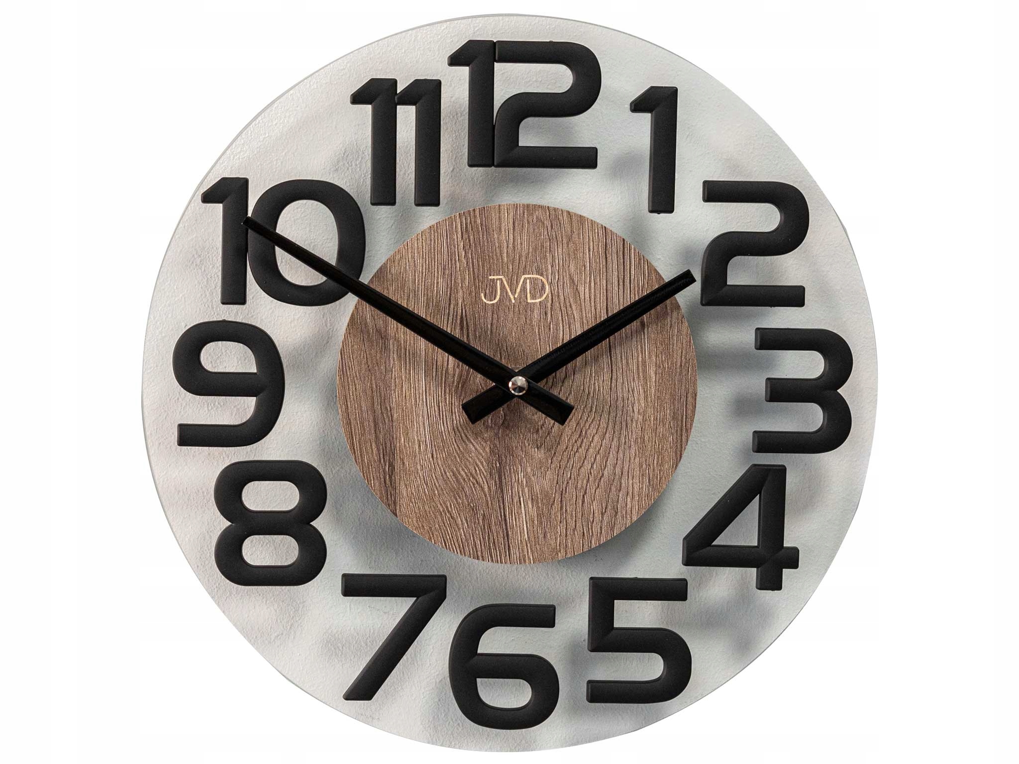 Hnedé Nástenné Hodiny Jvd HT098.3 Drevené/sklenené, Čitateľné S Batériou