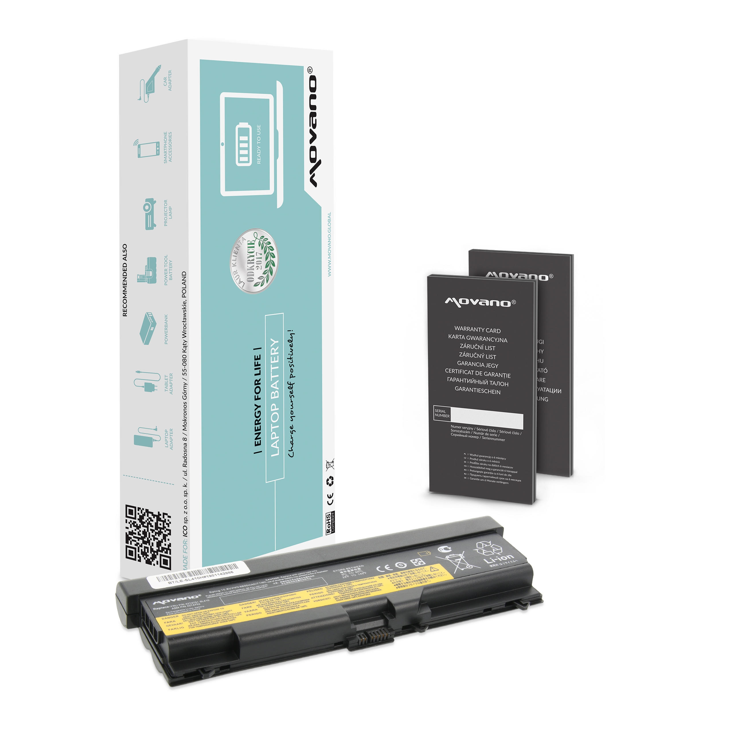 Bateria 71+ do Lenovo ThinkPad T410 T420 T510 T520 L510 L520 E520 W510 W520