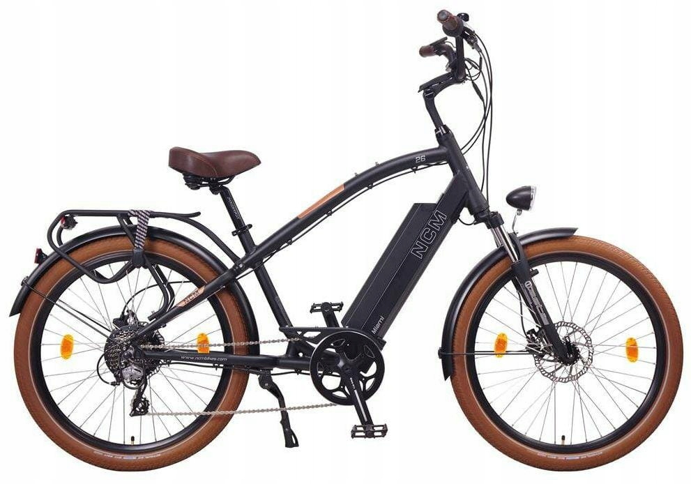 Rower Elektryczny Miejski Trekkingowy Ncm Miami 26", 768 Wh