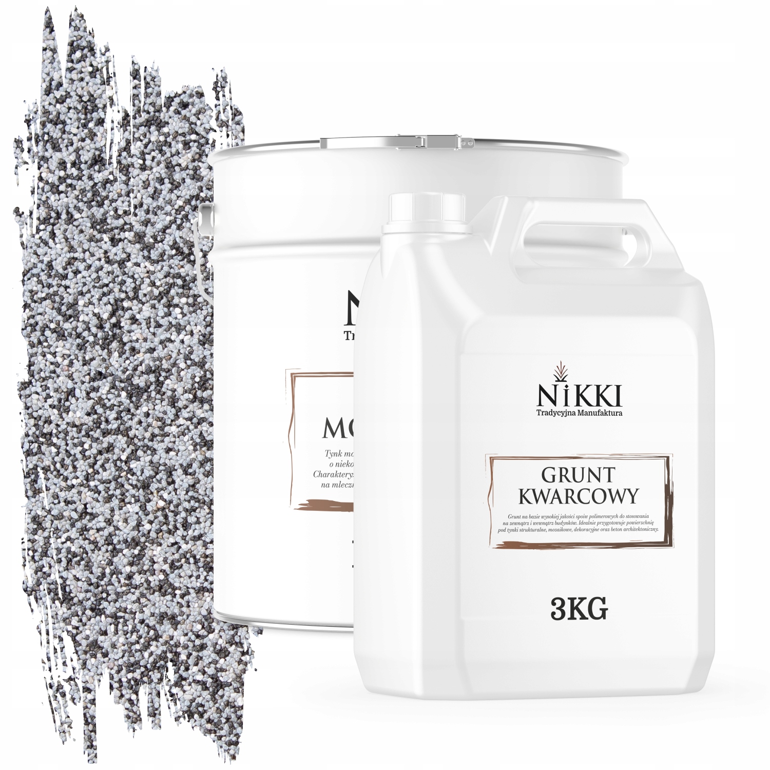 Mozaiková Omietka Živicová Farba Šedá M33 Ozdobná Sada 12,5KG Základný Náter