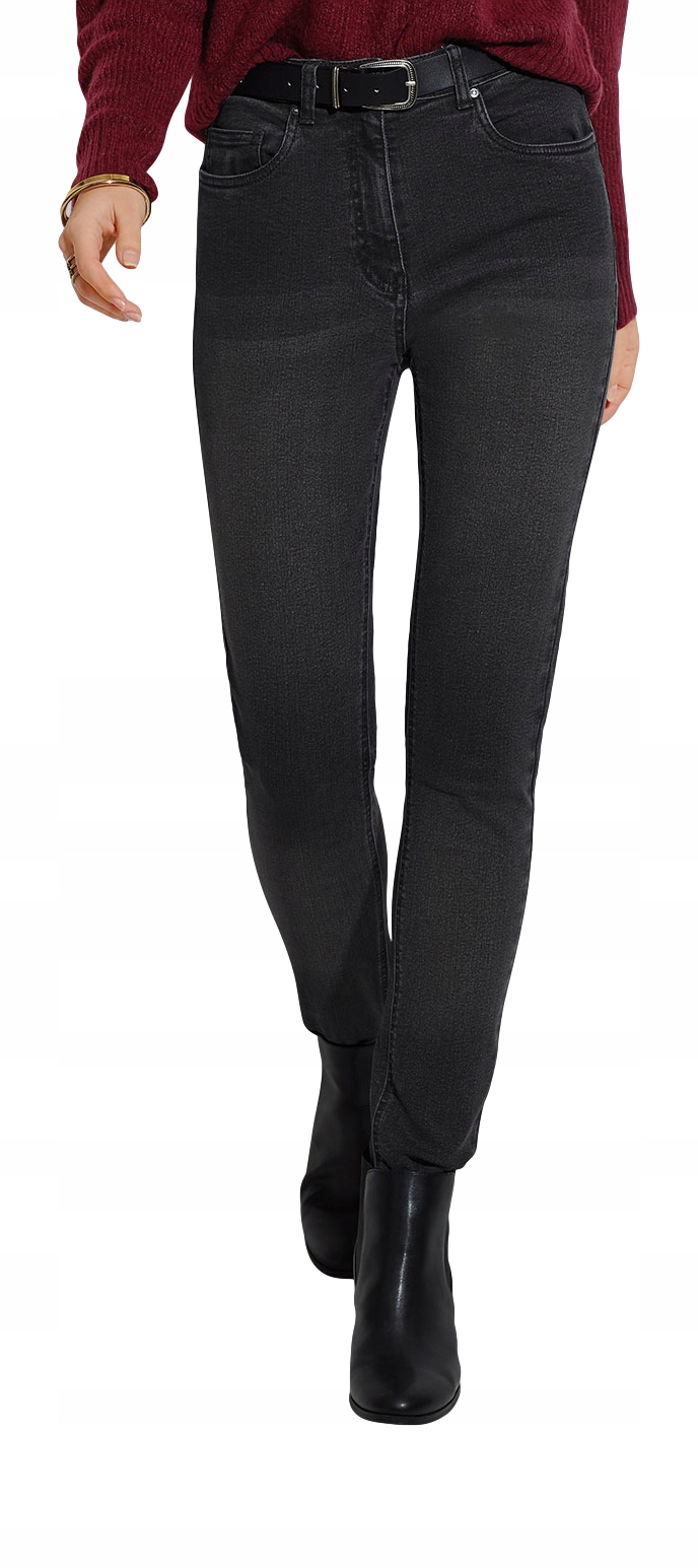 

Spodnie Damskie jeans proste Czarne *L