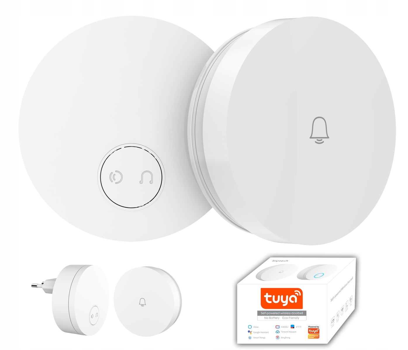 

Bezprzewodowy Bezbateryjny Dzwonek 110dB Wifi Tuya