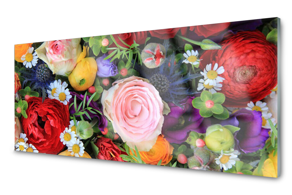 

Panel szklany do kuchni Kwiaty Roślina 125x50